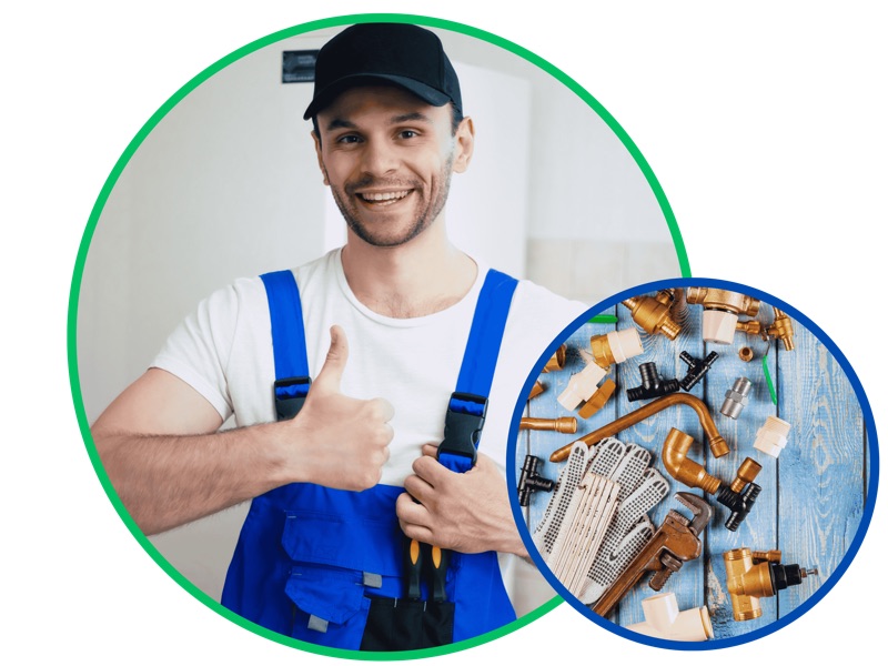 Professioneller Installateur bei der Arbeit